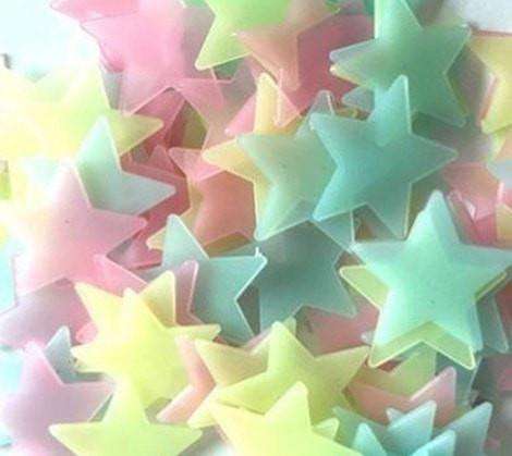 Glow In The Dark Wall Stickers (100) - Yellow, Blue or Multicolour