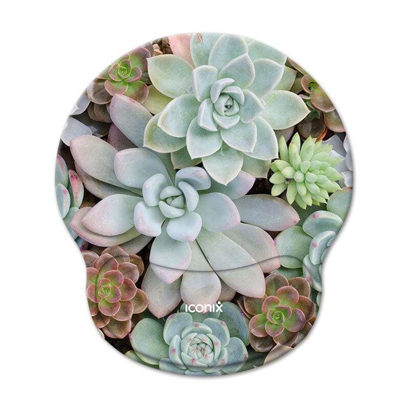 Glowing Succulents Mouse Pad with Gel Wrist Guard Support