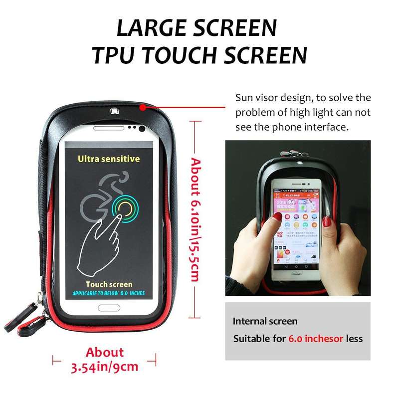 Handle Bar Mountable Waterproof Phone Pouch B17