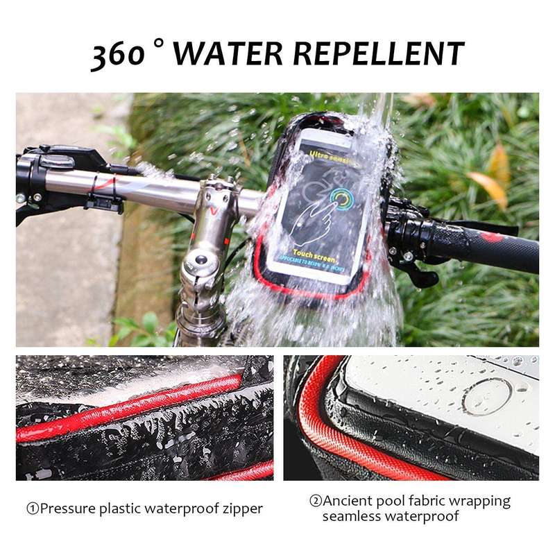Handle Bar Mountable Waterproof Phone Pouch B17