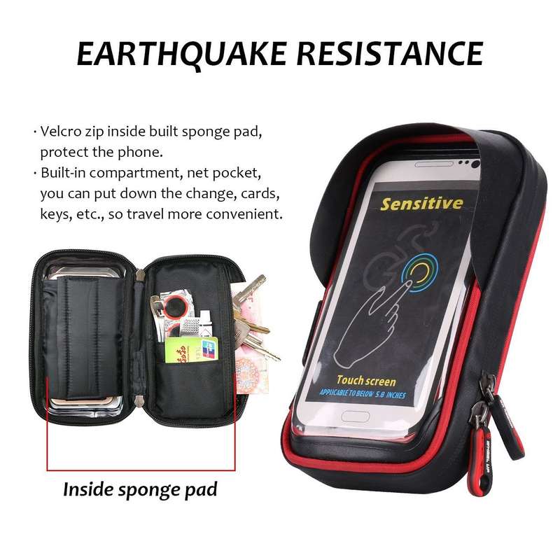 Handle Bar Mountable Waterproof Phone Pouch B17