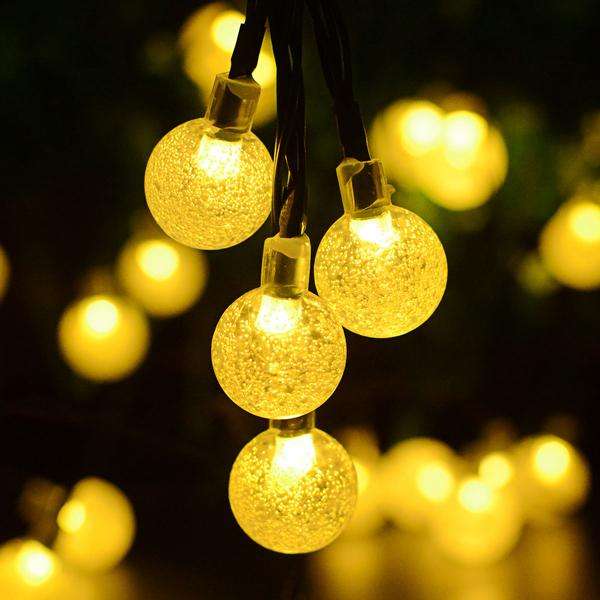 Iconix 60 LED Solar Crystal String Bulbs