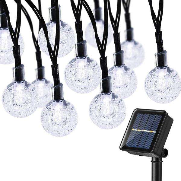 Iconix 60 LED Solar Crystal String Bulbs