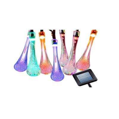 Iconix a 30-LED Solar Raindrop String Fairy Light - Multi Color