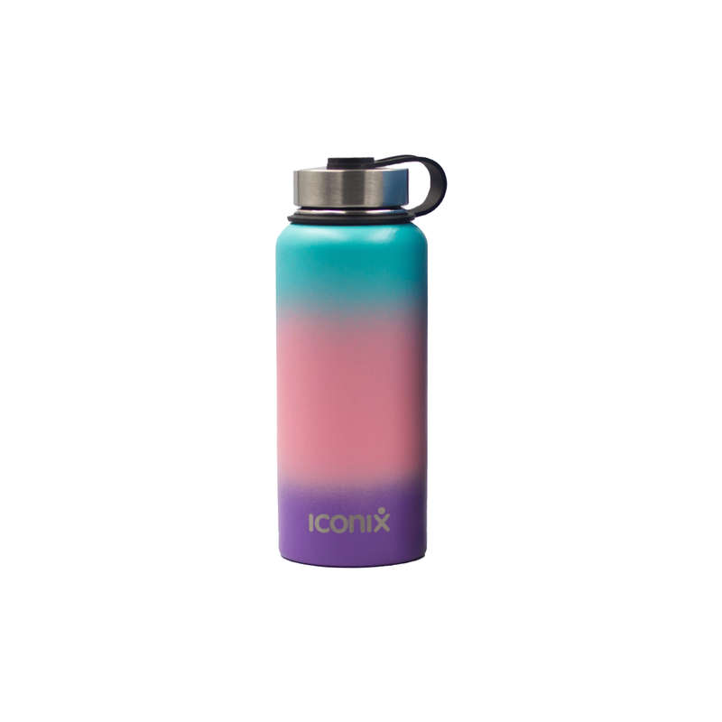 Iconix Blue and Purple Stainless Steel Hot and Cold Flask - Stainless Steel Lid