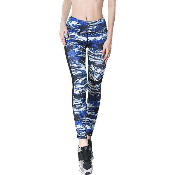 Iconix Ladies Blue Swells Yoga Leggings | HK11B