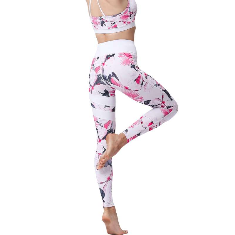 Iconix Ladies White Floral Yoga Leggings