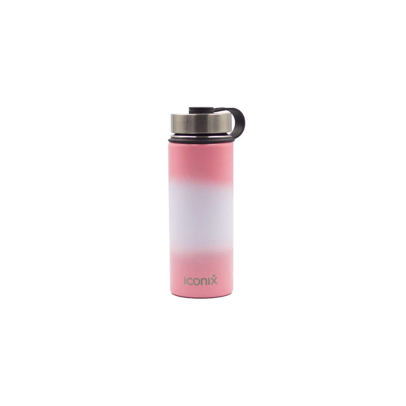 Iconix Pink Ombre Stainless Steel Hot and Cold Flask - Stainless Steel Lid