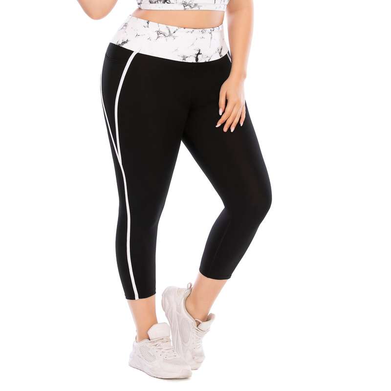 Iconix Plus Size Ladies Black Stripe Leggings