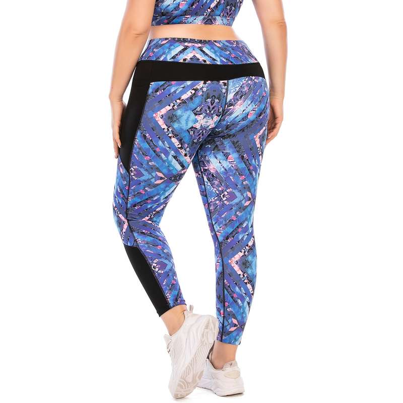 Iconix Plus Size Ladies Blue Paisley Leggings