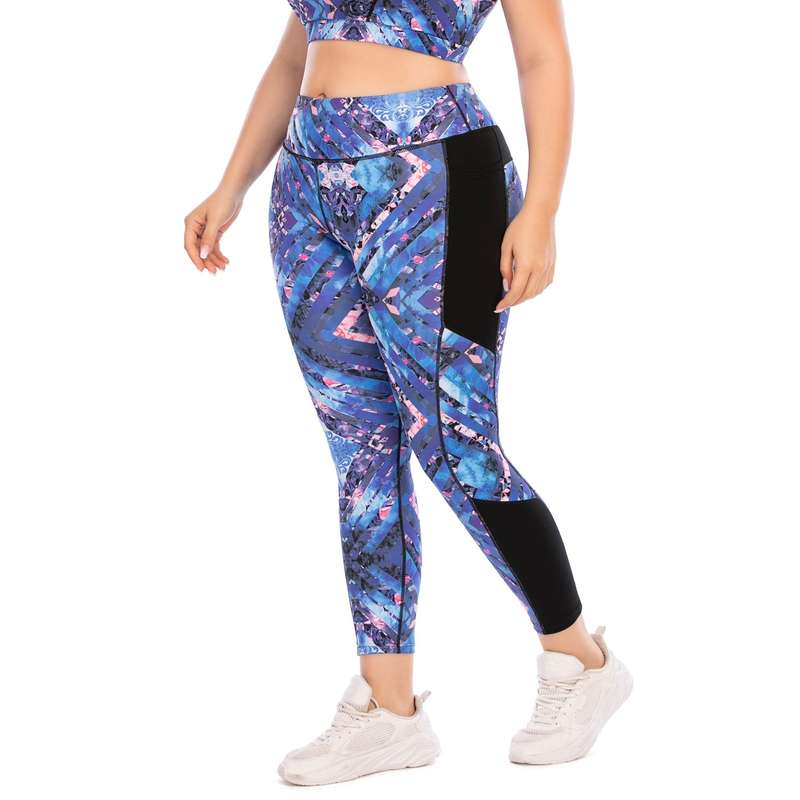 Iconix Plus Size Ladies Blue Paisley Leggings