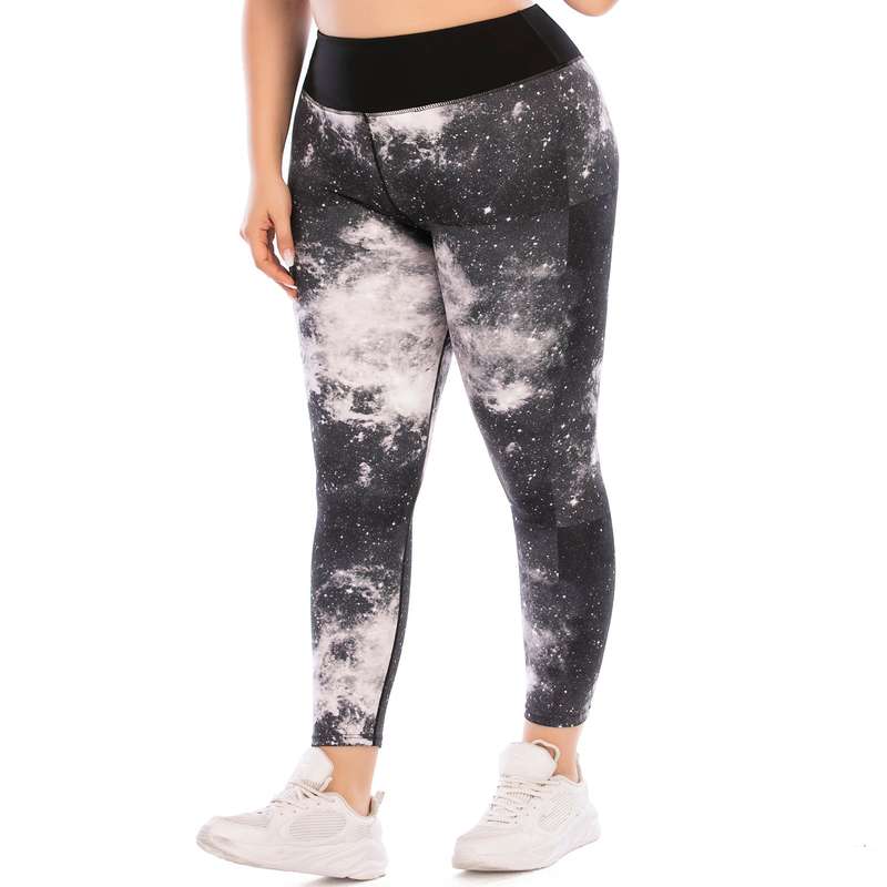 Iconix Plus Size Ladies Grey Galaxy Leggings