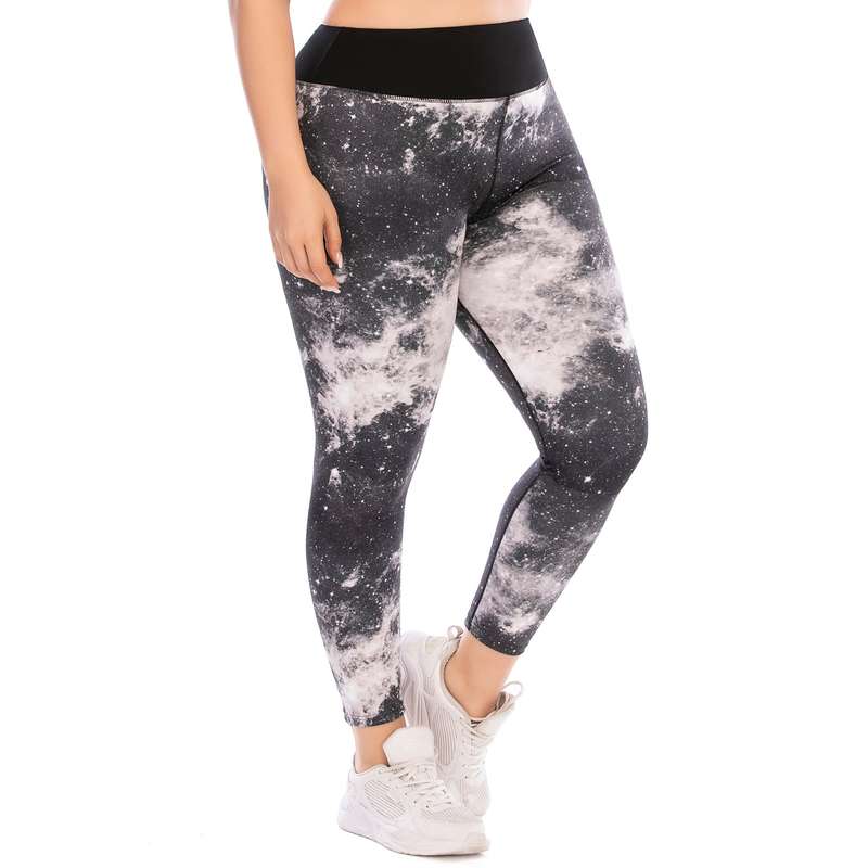 Iconix Plus Size Ladies Grey Galaxy Leggings