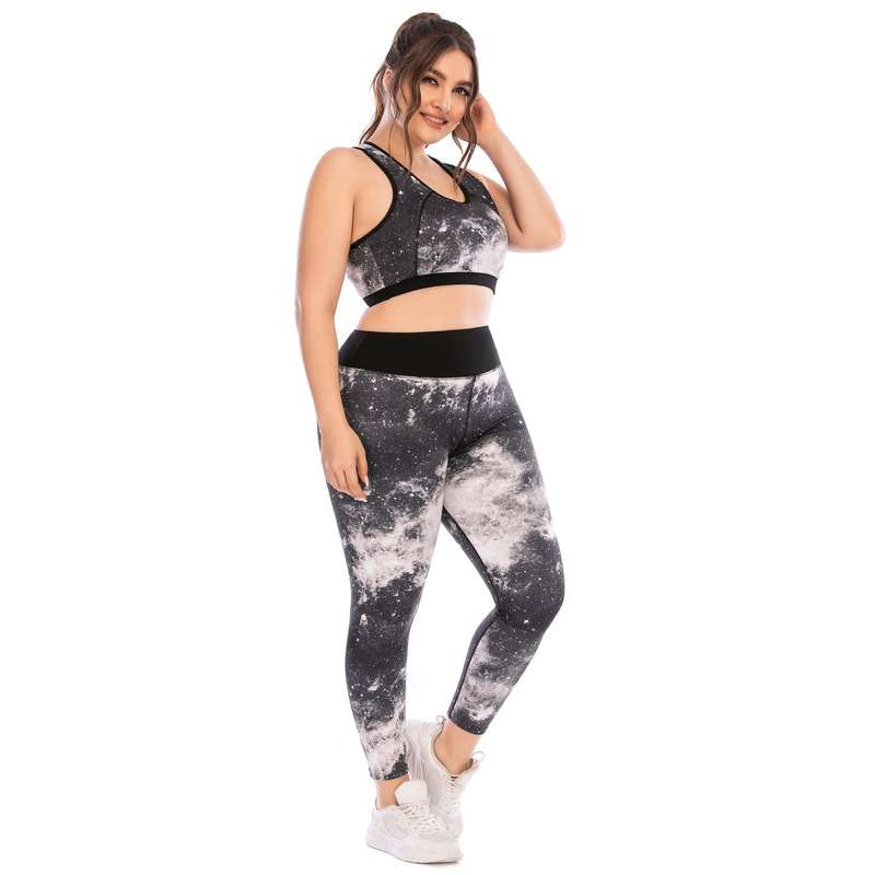 Iconix Plus Size Ladies Grey Galaxy Leggings