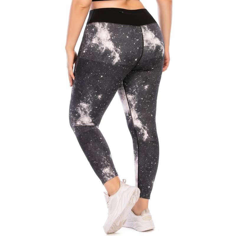 Iconix Plus Size Ladies Grey Galaxy Leggings