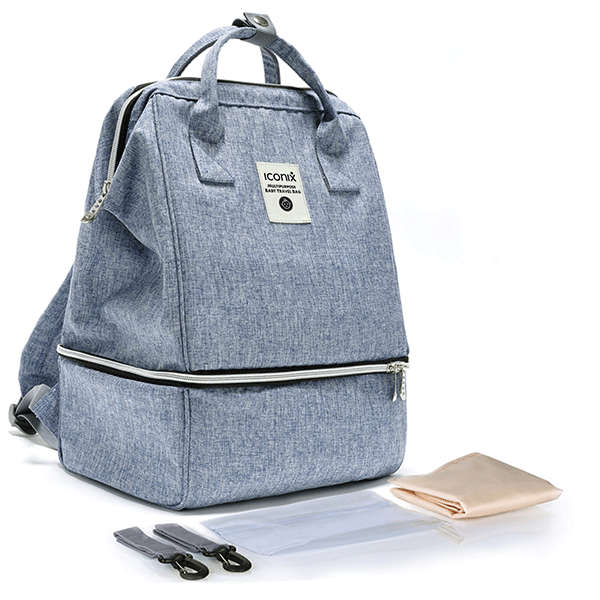 Iconix Sleek Nappy Backpack with Stroller Straps