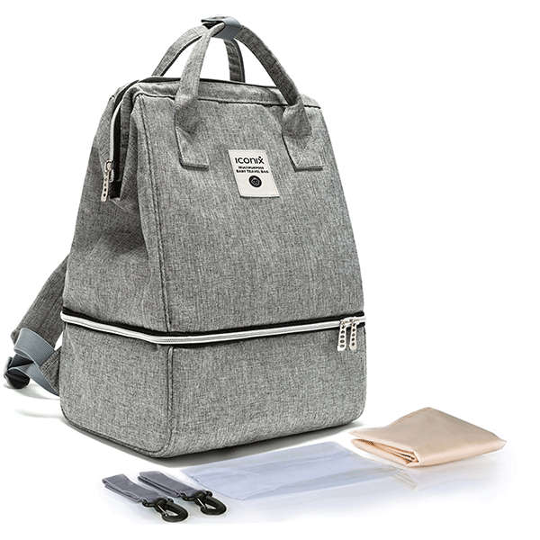 Iconix Sleek Nappy Backpack with Stroller Straps