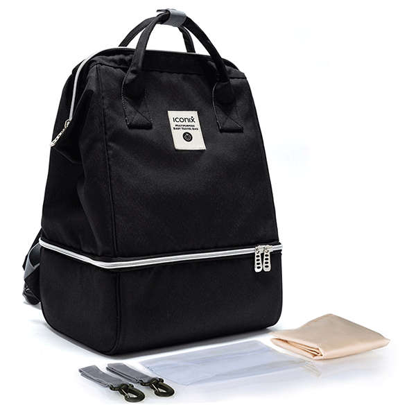 Iconix Sleek Nappy Backpack with Stroller Straps