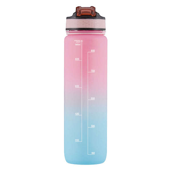 Iconix South African Motivational Time Marker Water Bottle  Pink and Blue