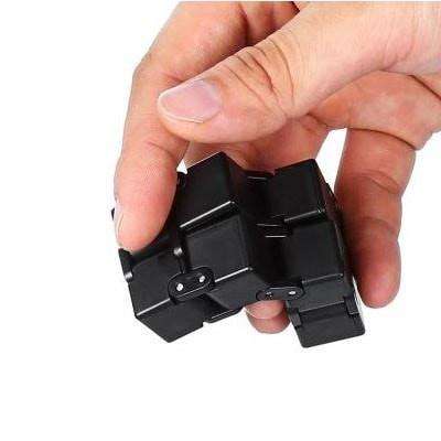 Infinity Cube For Stress Relief Fidget - BLACK