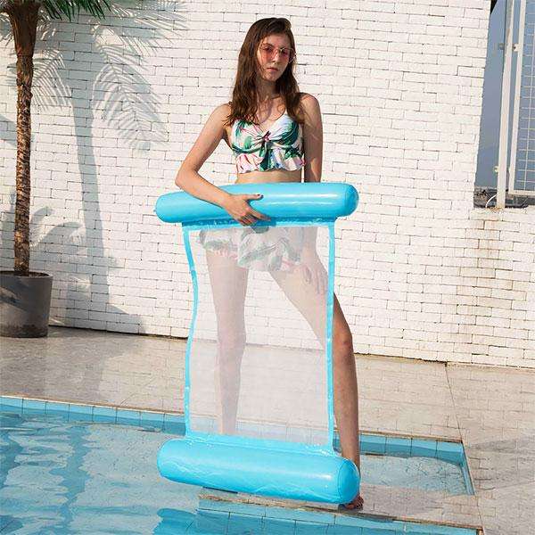 Inflatable Pool Hammock - Sky Blue, Royal Blue, Orange, Yellow or Hot Pink