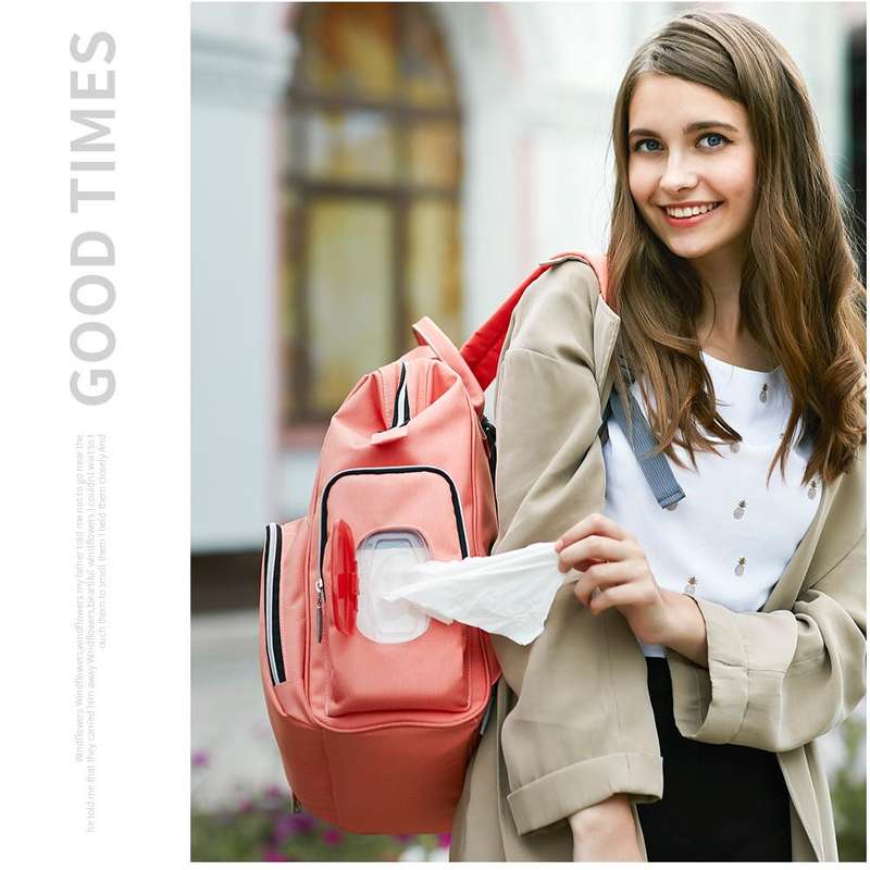 Insular Mommy Nappy Bag Backpack with Wipe Case