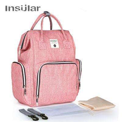 Insular Mommy Nappy Bag Backpack with Wipe Case