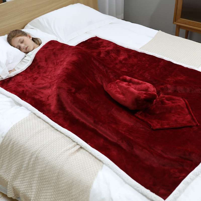 Kids 2 in 1 Ruby Red Hooded Poncho Blanket