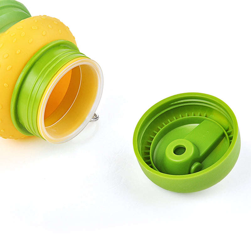 Kids Collapsible Silicone Water Bottle - Hamburger