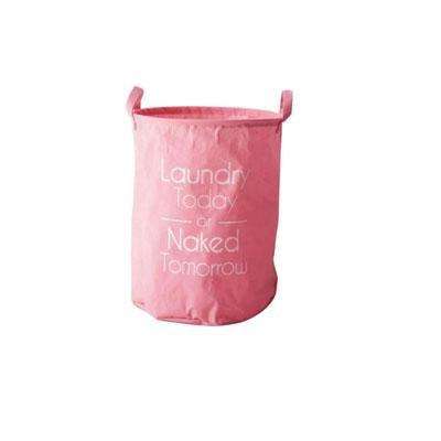 Kids Laundry Basket - Laundry Today or Naked Tomorrow - Pink