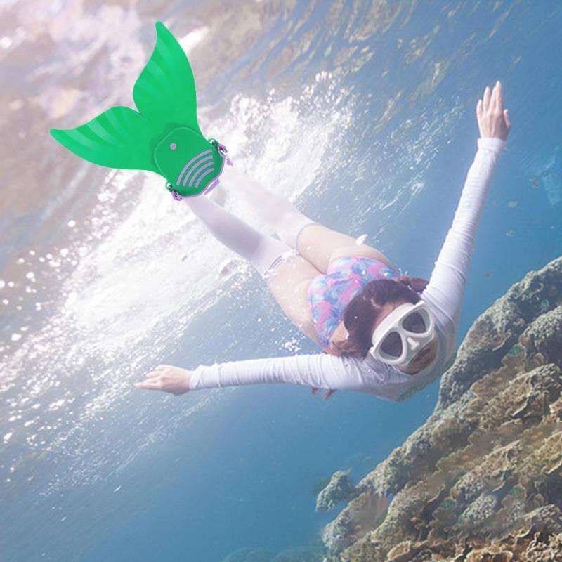 Kids Mermaid Swim Flipper - Blue