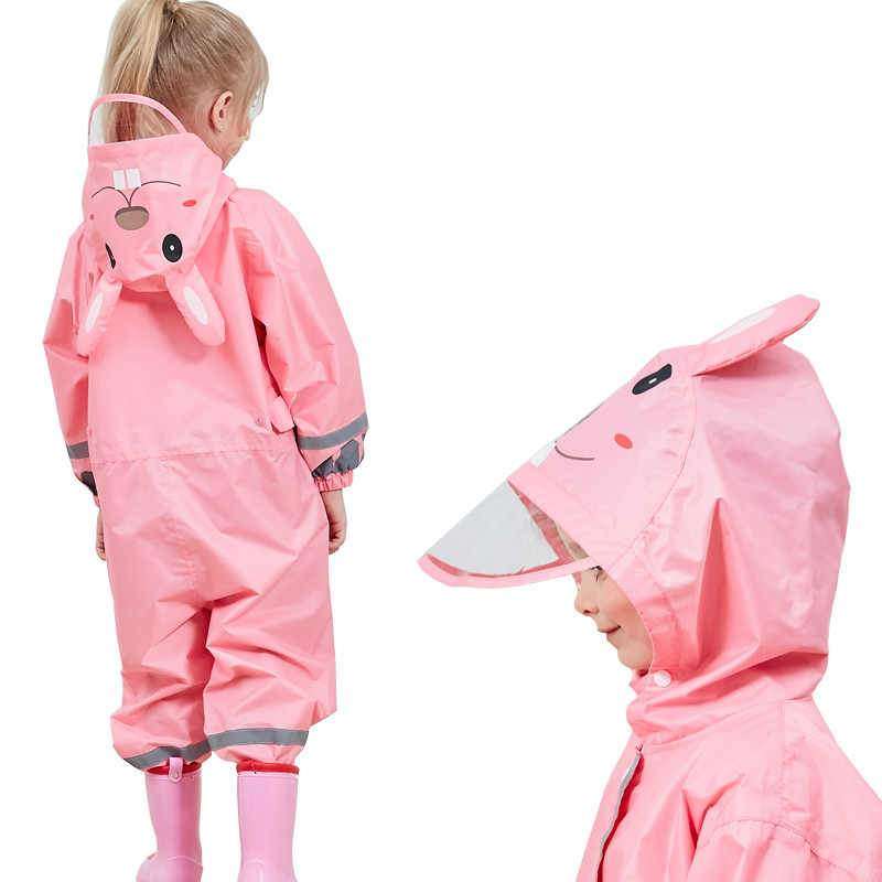 Kids Pink Rabbit Raincoat