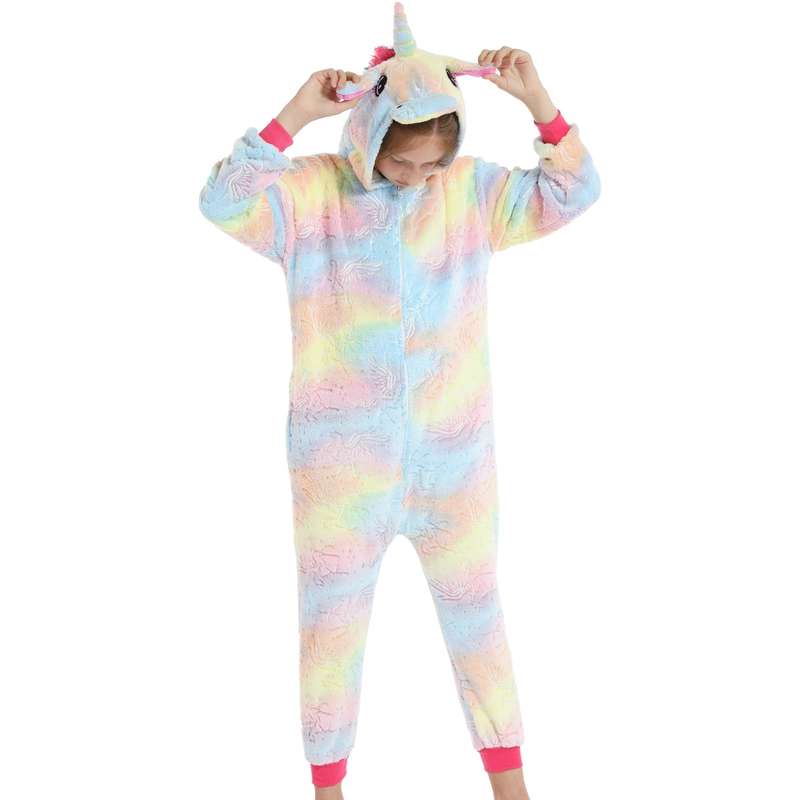 Kids Pastel Patch Glow In The Dark Unicorn Onesie