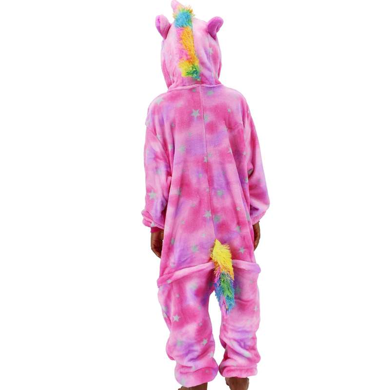 Kids Pink Starry Unicorn Onesie