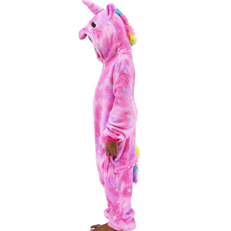 Kids Pink Starry Unicorn Onesie