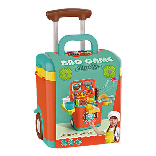 Kids Pretend Suitcase Playset  BBQ Game