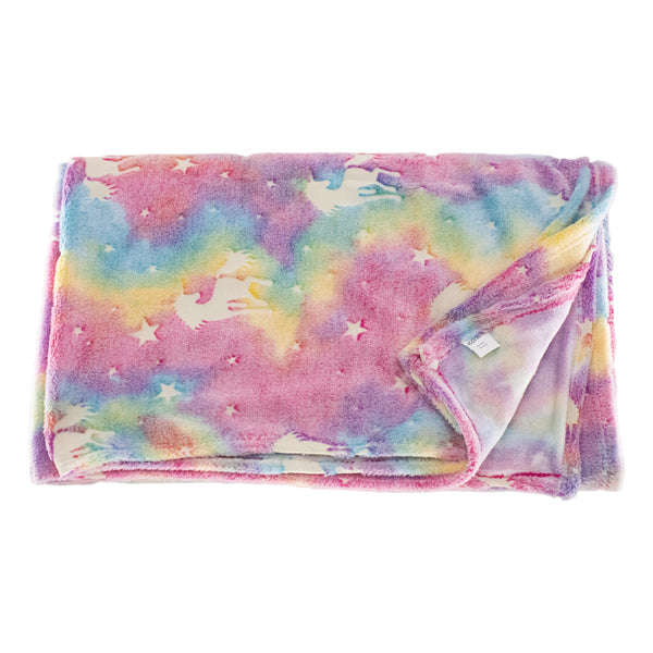 Kids Unicorn Dreams Glow In the Dark Blanket