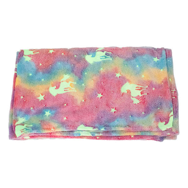Kids Unicorn Dreams Glow In the Dark Blanket