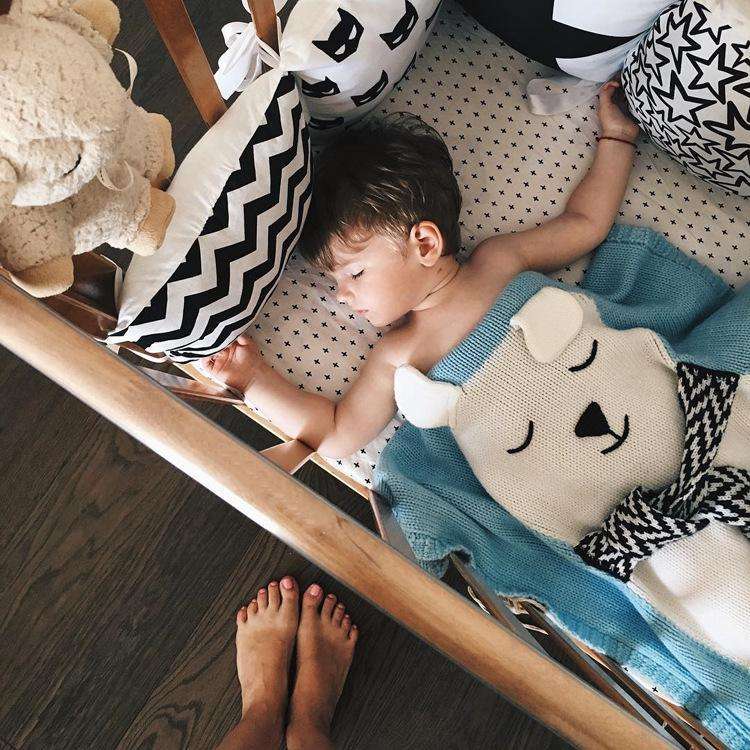 Knitted Baby Bear Blanket