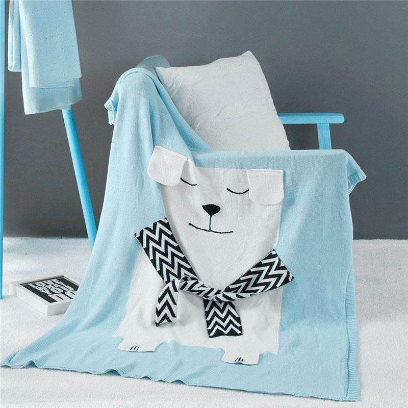 Knitted Baby Bear Blanket