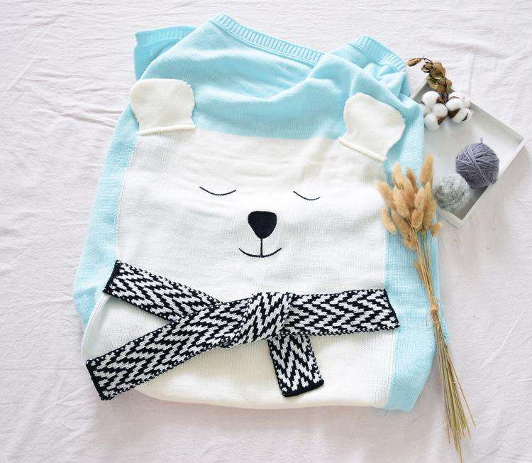 Knitted Baby Bear Blanket