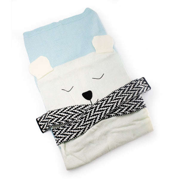 Knitted Baby Bear Blanket