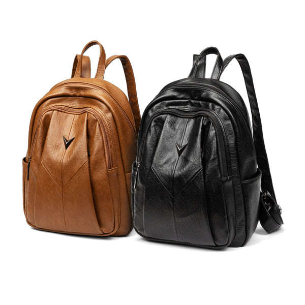 Ladies PU Leather Classic Crossbody Backpack | 6641
