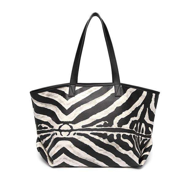 Ladies Zebra PU Leather Tote Bag