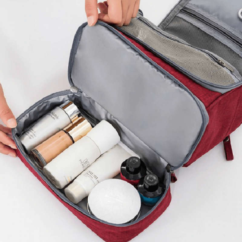 Large Waterproof Hanging Travel Toiletry Bag - Sky Blue