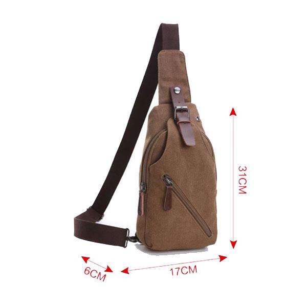 Lightweight Canvas Sling Backpack - 8824