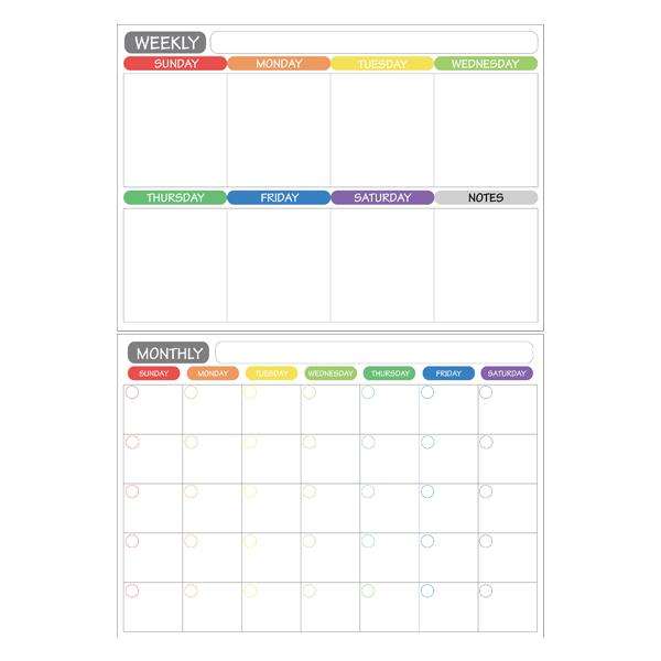 Magnetic Monthly and Weekly Menu Planner Set