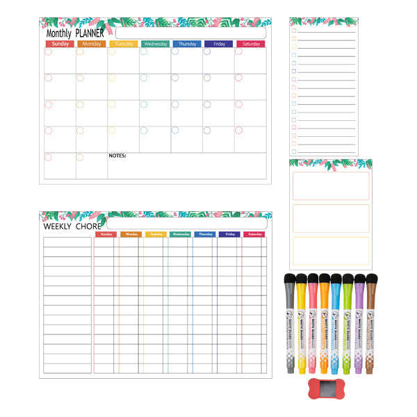 Magnetic Tropical Monthly and Weekly Planner Set