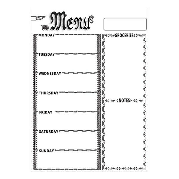 Magnetic Weekly Menu and Shopping Planner