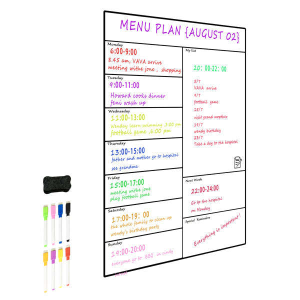 Magnetic Weekly Planner